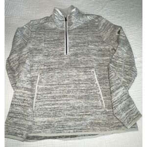 KUHL women's  XL Gray Fleece Pullover 1/4 Zip Sweater‎ Outdoor Hiking Casual